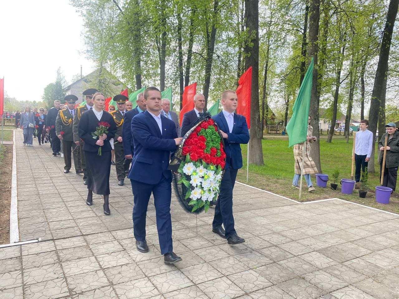 В центральном парке г.п. Богушевск прошла церемония возложения цветов